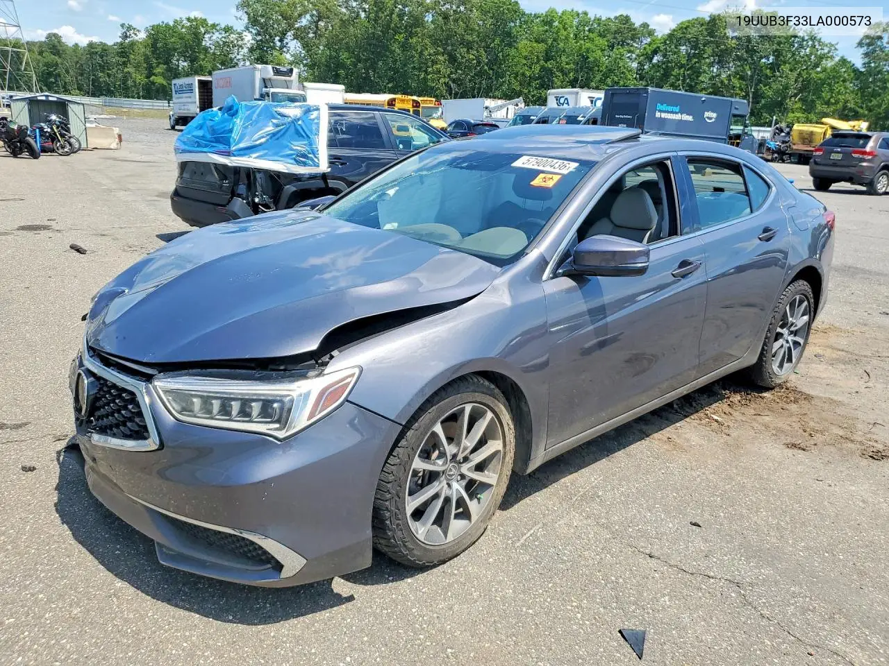 2020 Acura Tlx VIN: 19UUB3F33LA000573 Lot: 57900436