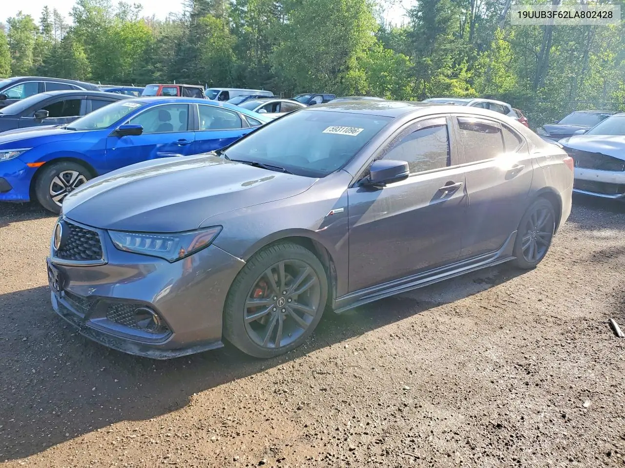 2020 Acura Tlx Technology VIN: 19UUB3F62LA802428 Lot: 59311096