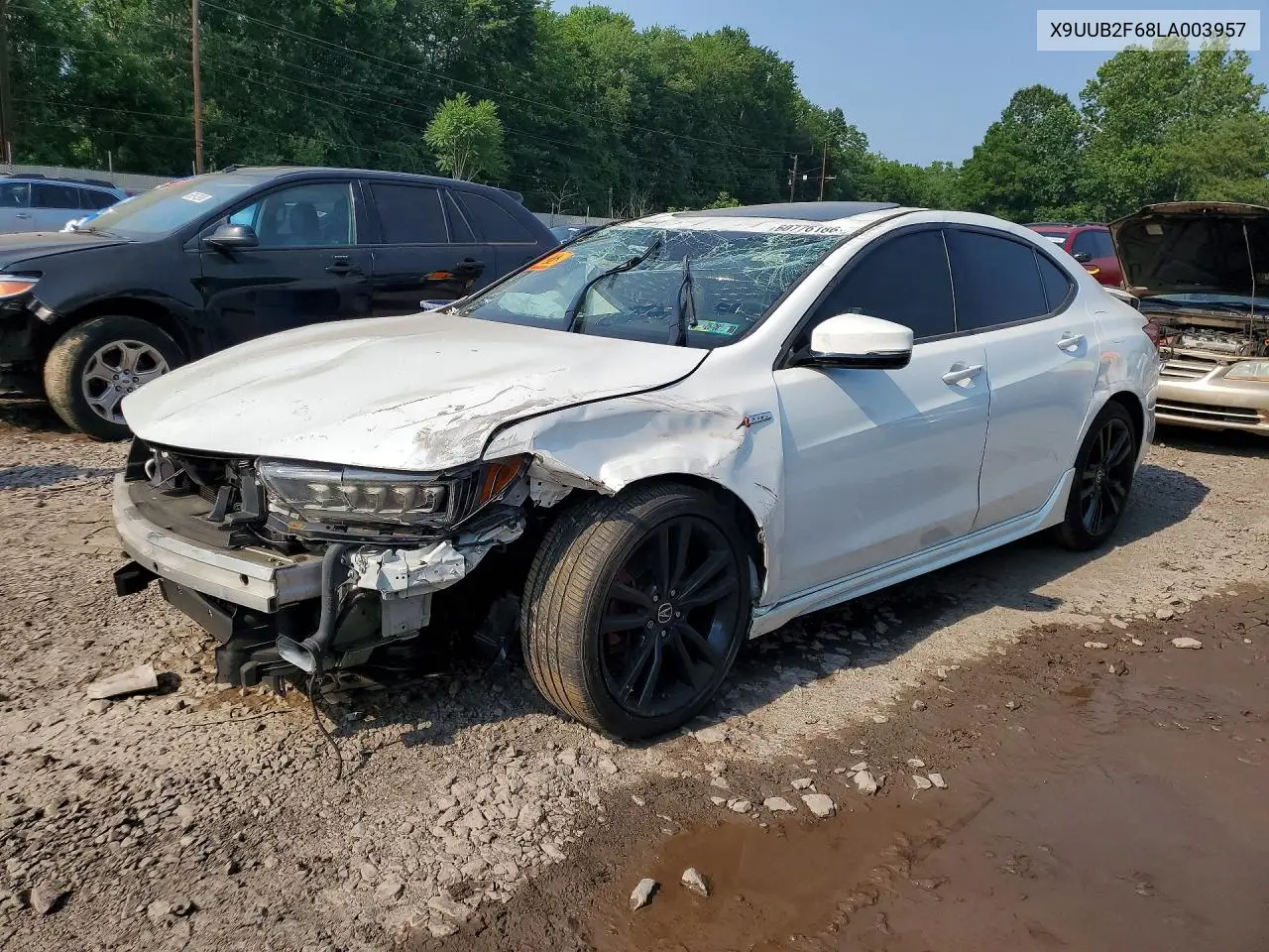 2020 Acura Tlx Tech A VIN: X9UUB2F68LA003957 Lot: 60776186