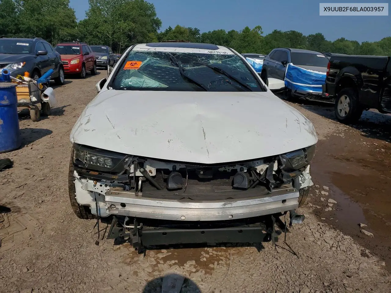 2020 Acura Tlx Tech A VIN: X9UUB2F68LA003957 Lot: 60776186