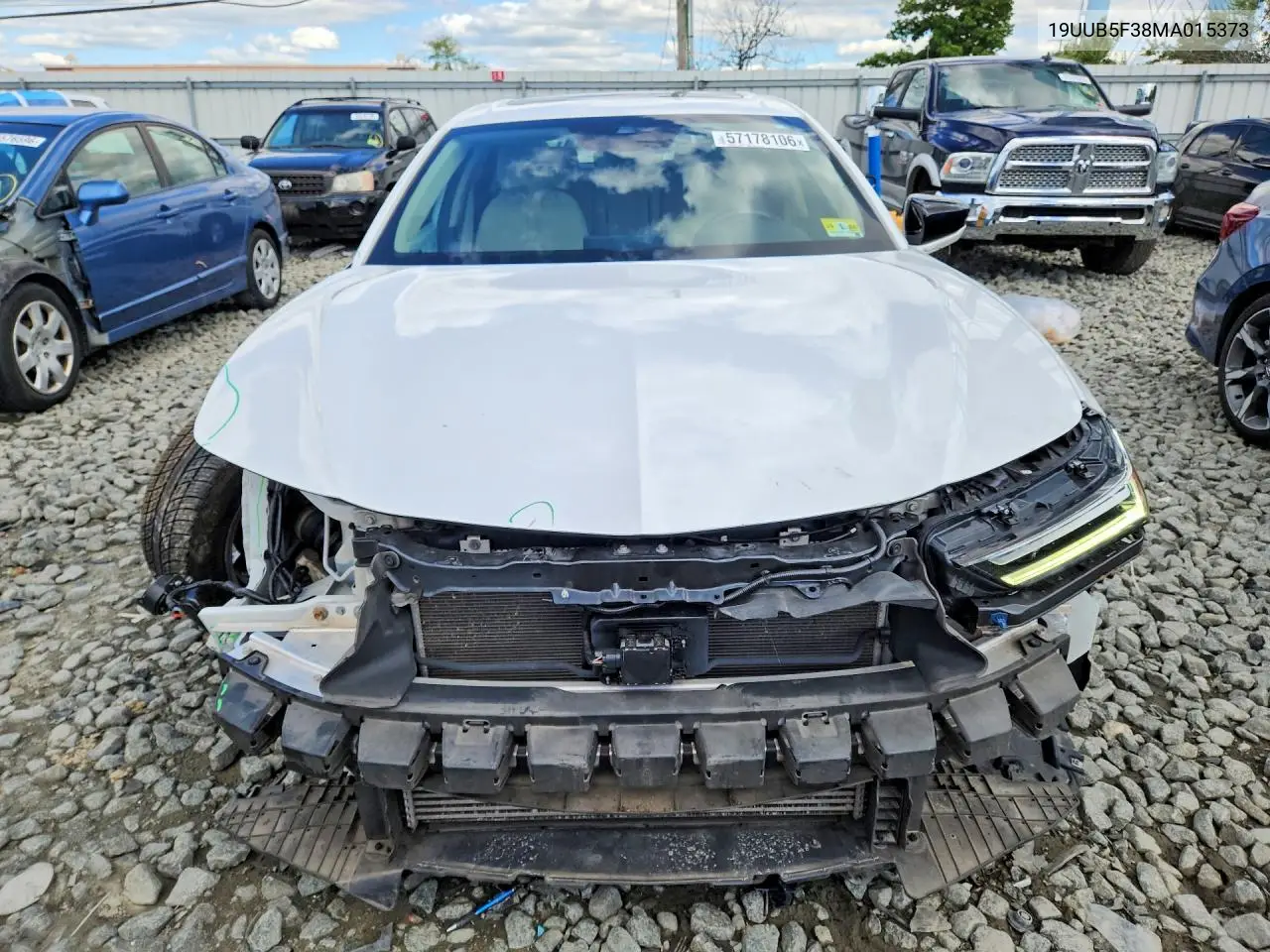 2021 Acura Tlx VIN: 19UUB5F38MA015373 Lot: 57178106