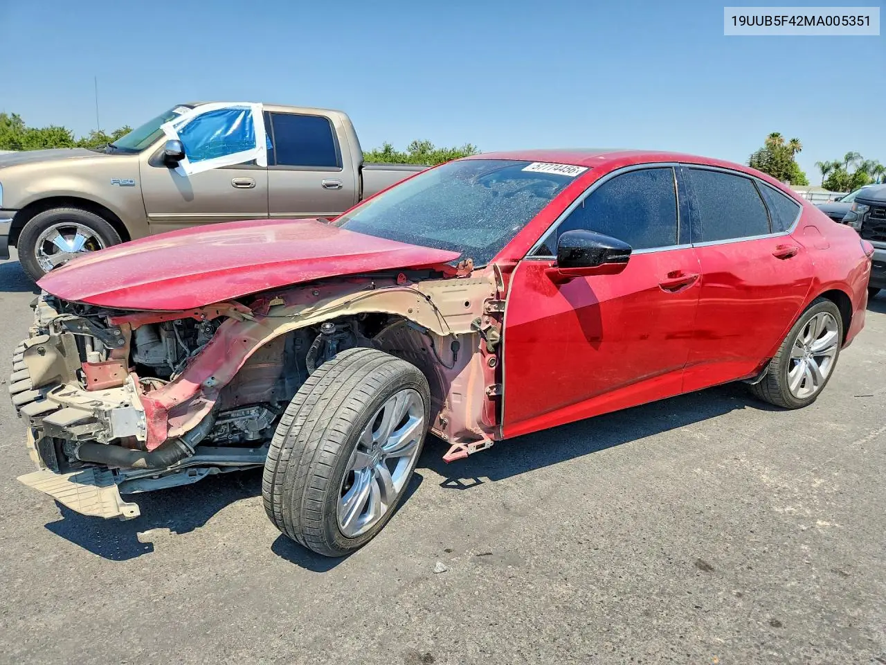 2021 Acura Tlx Technology VIN: 19UUB5F42MA005351 Lot: 57774456