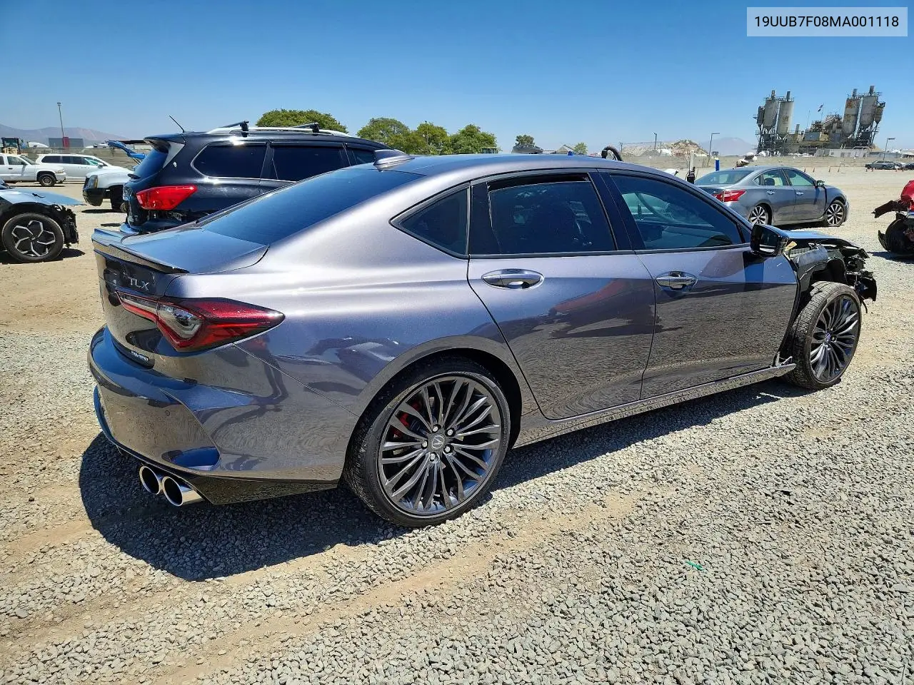 2021 Acura Tlx Type S VIN: 19UUB7F08MA001118 Lot: 59663176