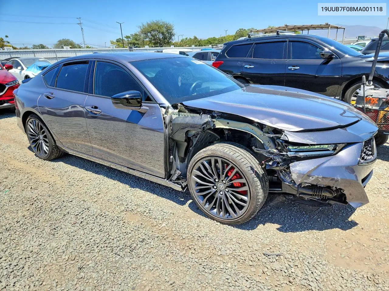 2021 Acura Tlx Type S VIN: 19UUB7F08MA001118 Lot: 59663176