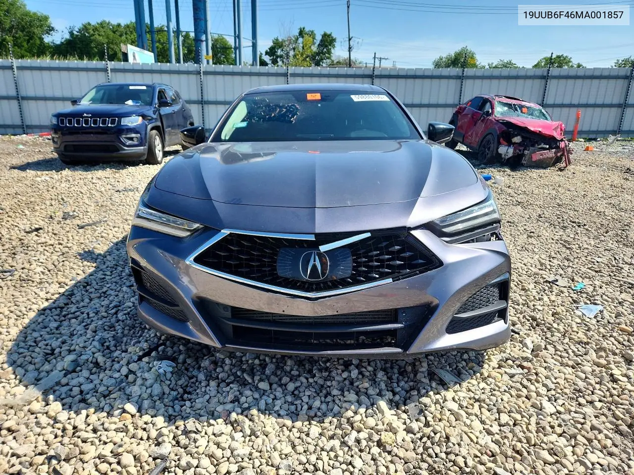 2021 Acura Tlx Technology VIN: 19UUB6F46MA001857 Lot: 59880106