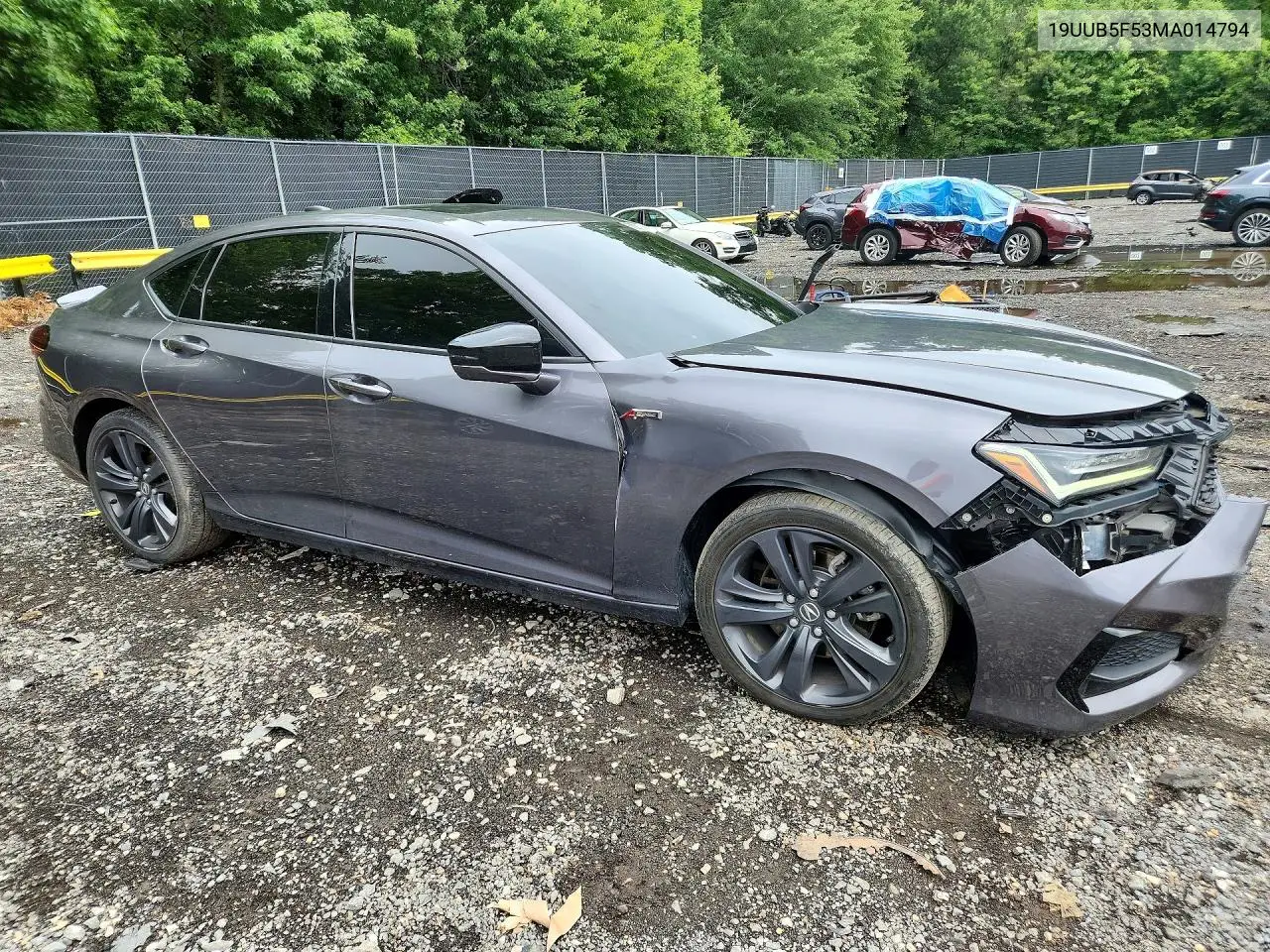2021 Acura Tlx Tech A VIN: 19UUB5F53MA014794 Lot: 60008746
