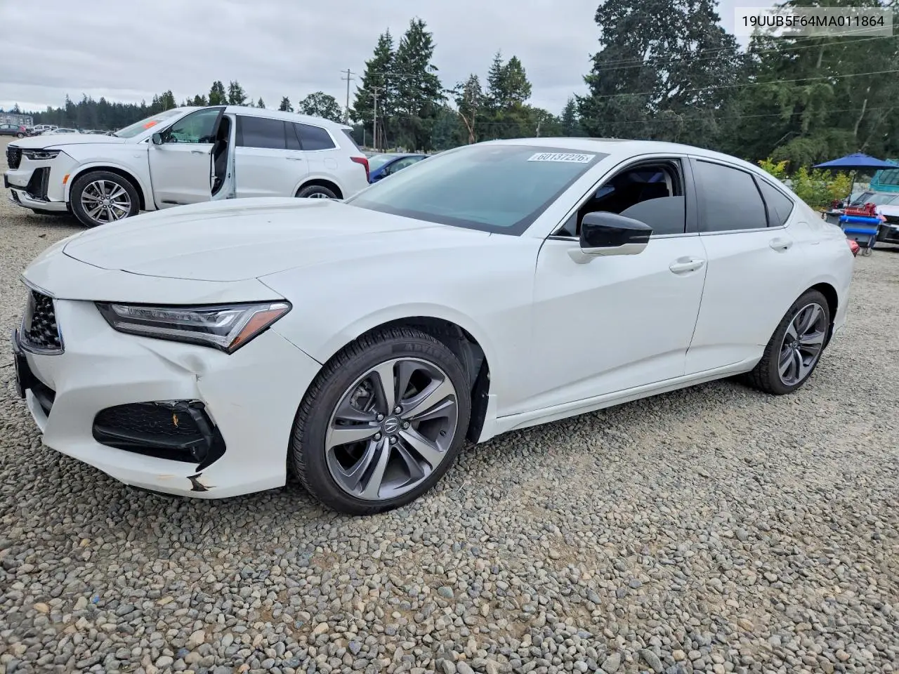 2021 Acura Tlx Advance VIN: 19UUB5F64MA011864 Lot: 60137226