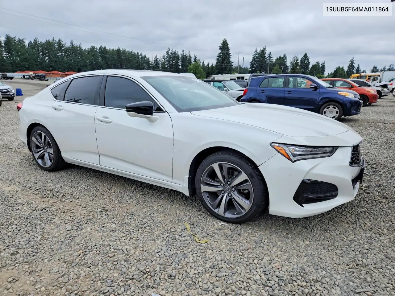 2021 Acura Tlx Advance VIN: 19UUB5F64MA011864 Lot: 60137226
