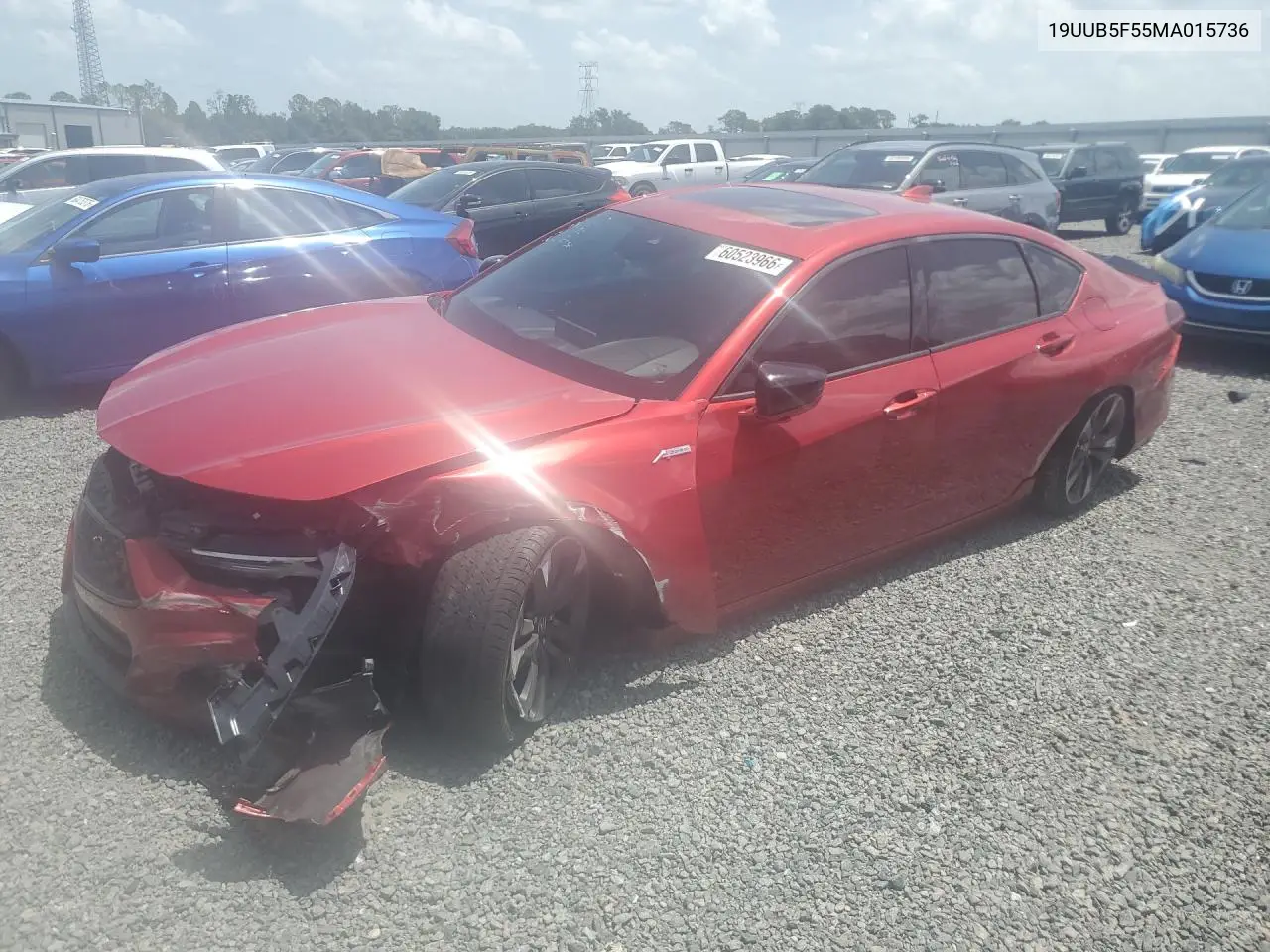 2021 Acura Tlx Tech A VIN: 19UUB5F55MA015736 Lot: 60523966