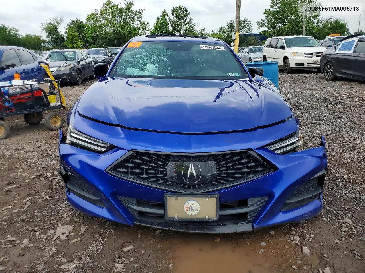 2021 Acura Tlx Tech A VIN: 19UUB6F51MA005713 Lot: 60602066
