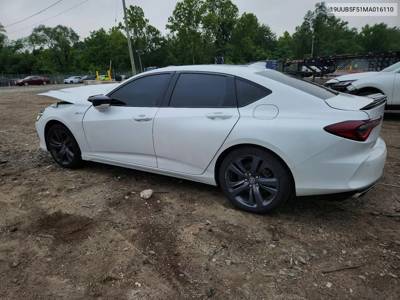 2021 Acura Tlx Tech A VIN: 19UUB5F51MA016110 Lot: 60641096