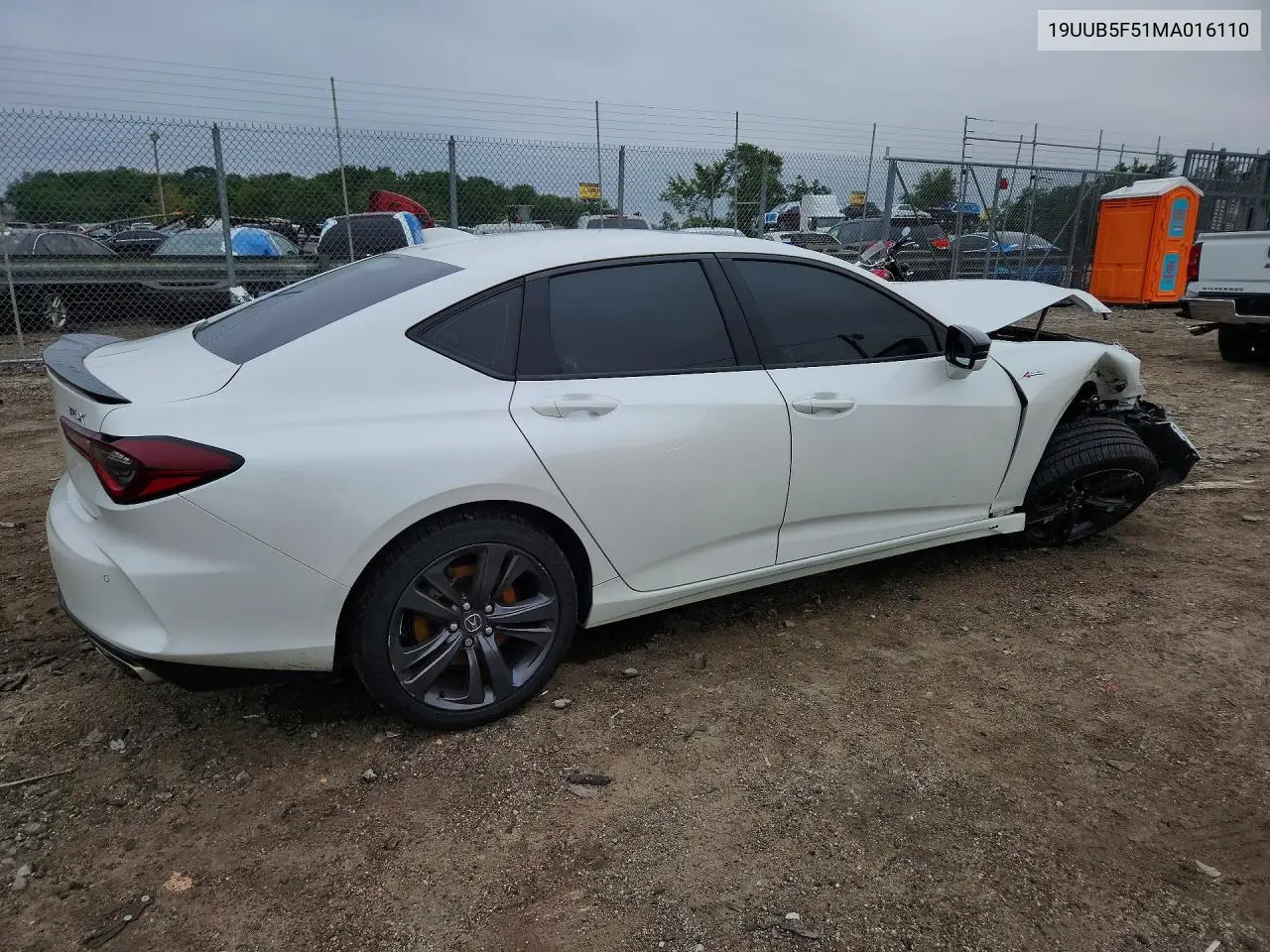 2021 Acura Tlx Tech A VIN: 19UUB5F51MA016110 Lot: 60641096