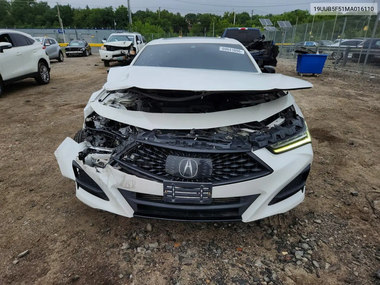 2021 Acura Tlx Tech A VIN: 19UUB5F51MA016110 Lot: 60641096