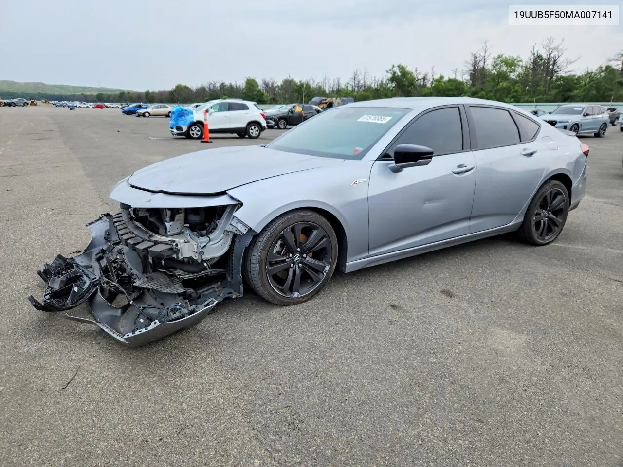 2021 Acura Tlx Tech A VIN: 19UUB5F50MA007141 Lot: 61576066
