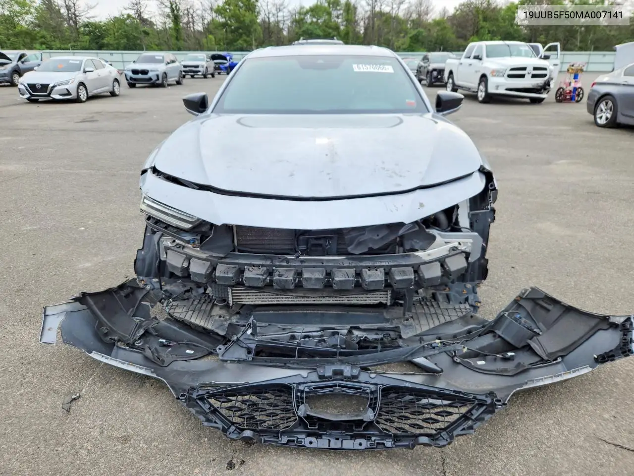 2021 Acura Tlx Tech A VIN: 19UUB5F50MA007141 Lot: 61576066