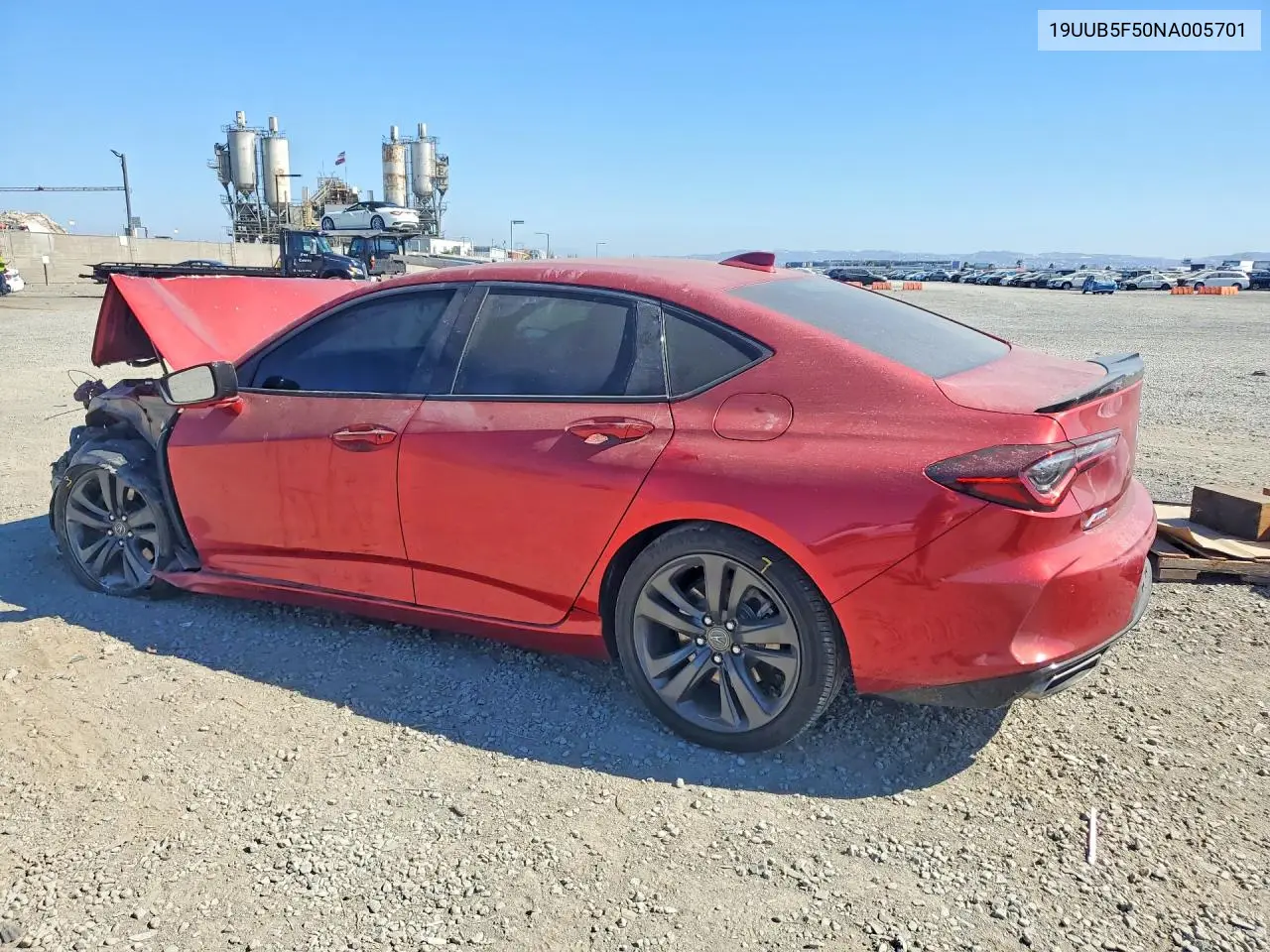 2022 Acura Tlx Tech A VIN: 19UUB5F50NA005701 Lot: 59669266