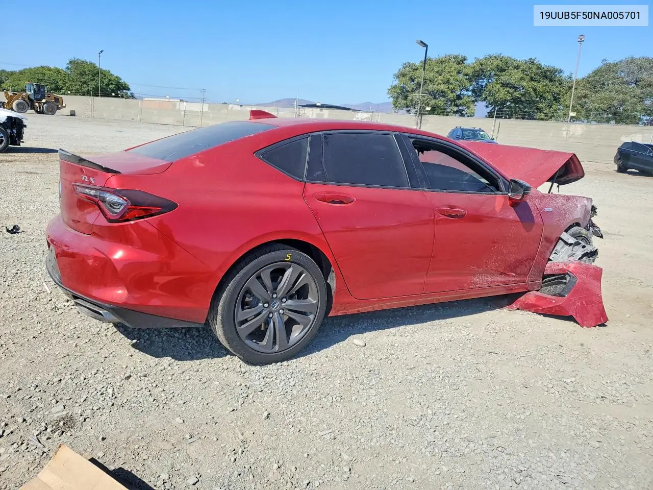 2022 Acura Tlx Tech A VIN: 19UUB5F50NA005701 Lot: 59669266