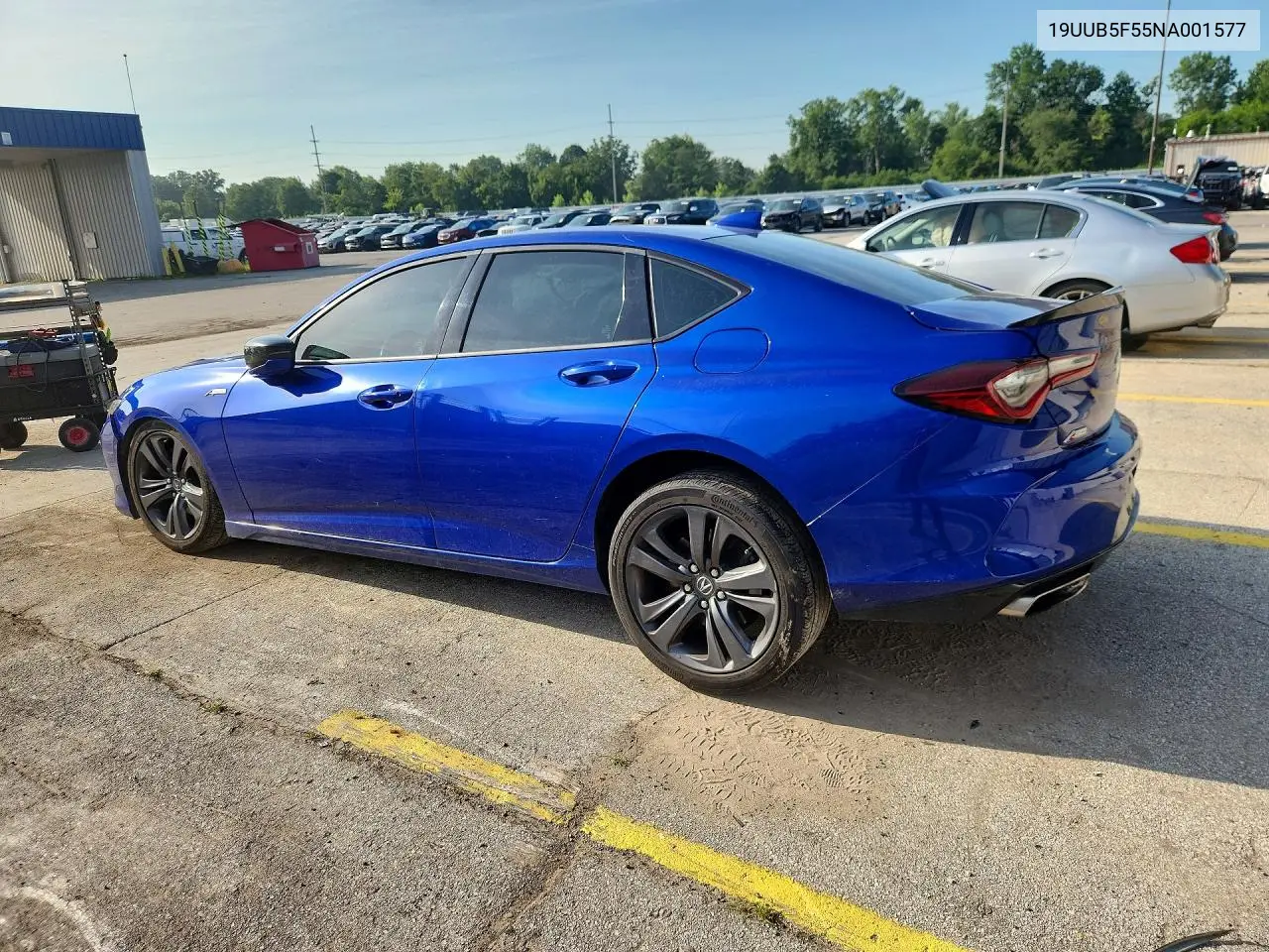 2022 Acura Tlx Tech A VIN: 19UUB5F55NA001577 Lot: 60947696