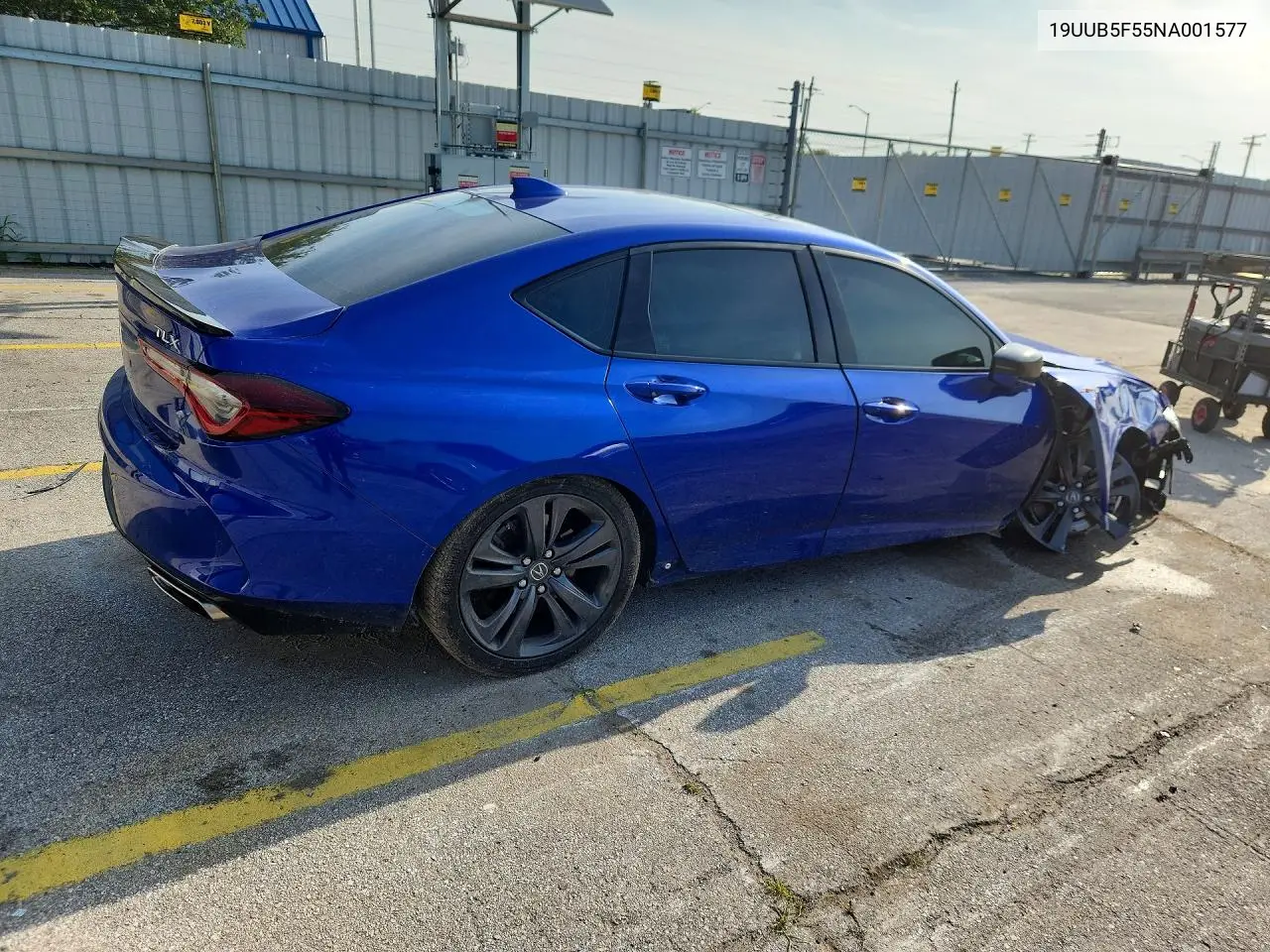 2022 Acura Tlx Tech A VIN: 19UUB5F55NA001577 Lot: 60947696