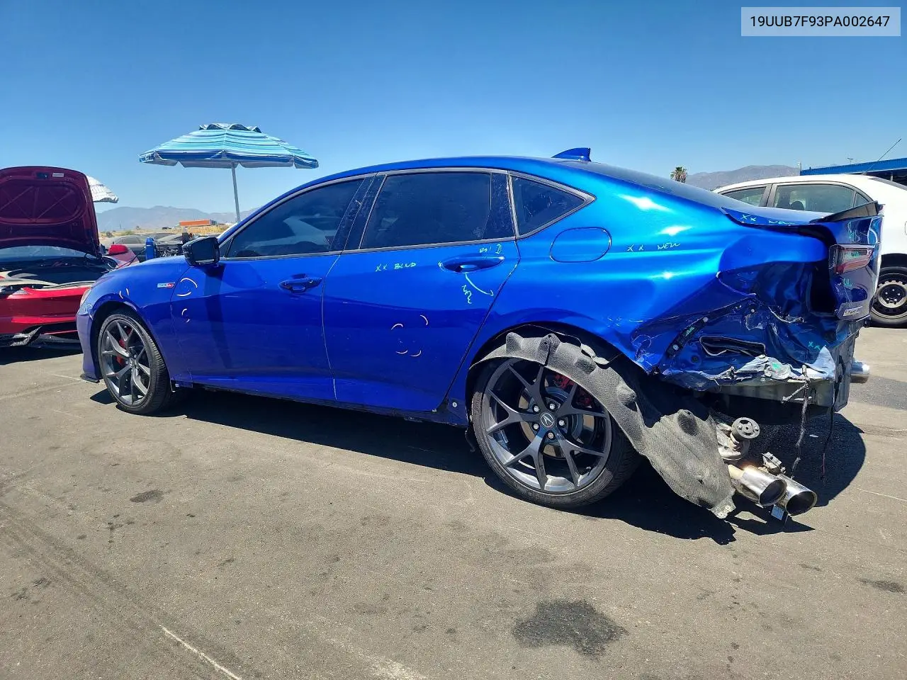 2023 Acura Tlx Type S VIN: 19UUB7F93PA002647 Lot: 60020196