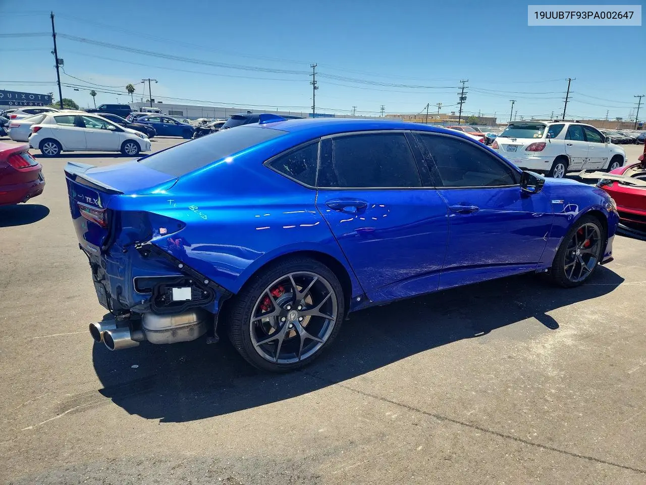 2023 Acura Tlx Type S VIN: 19UUB7F93PA002647 Lot: 60020196