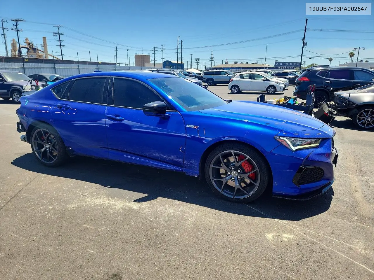 2023 Acura Tlx Type S VIN: 19UUB7F93PA002647 Lot: 60020196