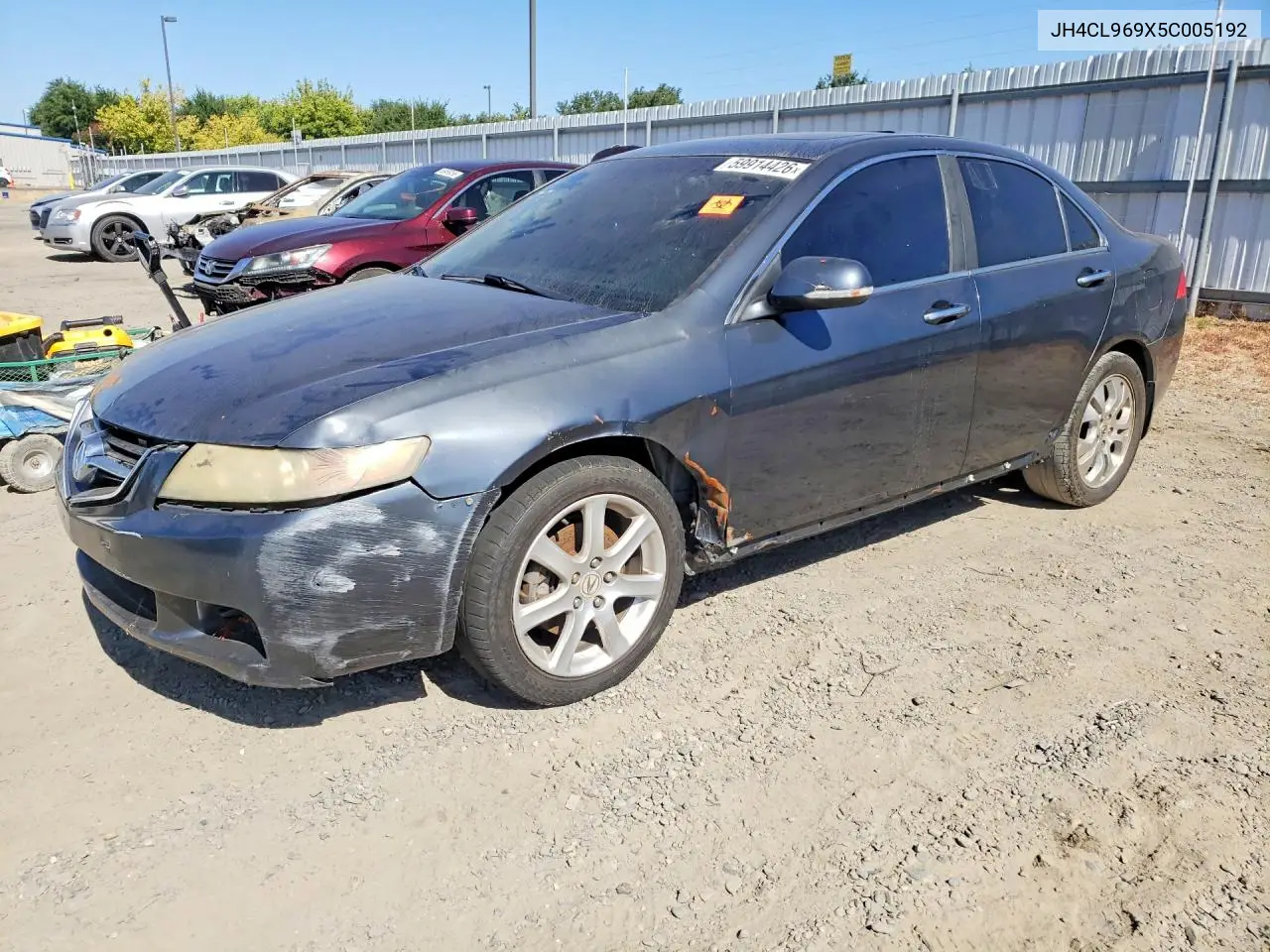 2005 Acura Tsx VIN: JH4CL969X5C005192 Lot: 59914426