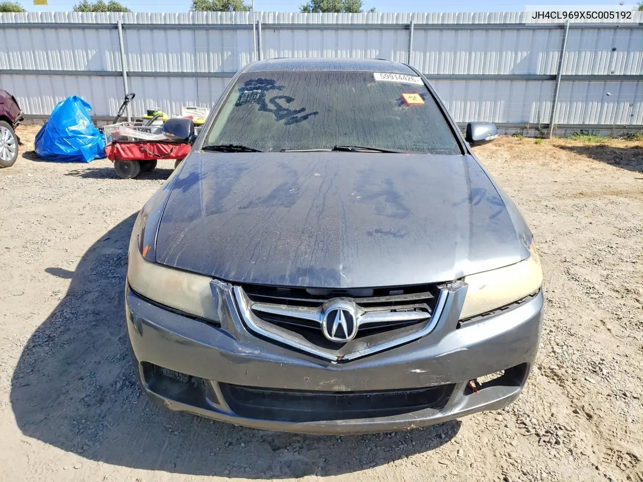 2005 Acura Tsx VIN: JH4CL969X5C005192 Lot: 59914426