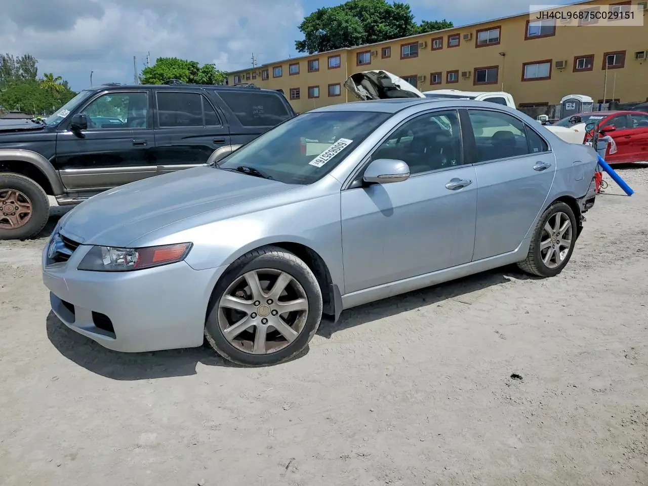 2005 Acura Tsx VIN: JH4CL96875C029151 Lot: 60063576