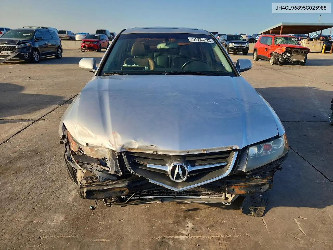 2005 Acura Tsx VIN: JH4CL96895C025988 Lot: 61754396