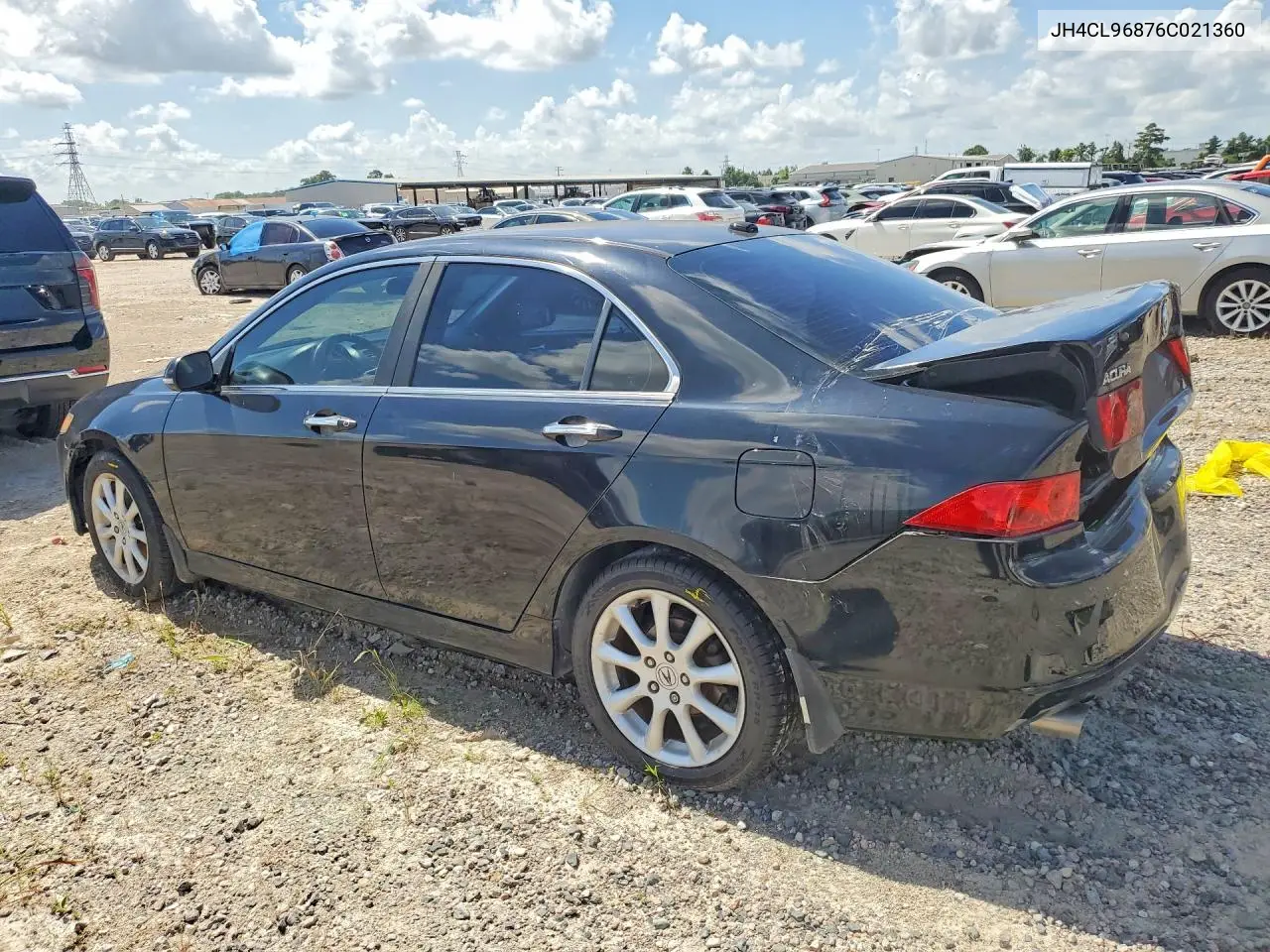 2006 Acura Tsx VIN: JH4CL96876C021360 Lot: 60141526
