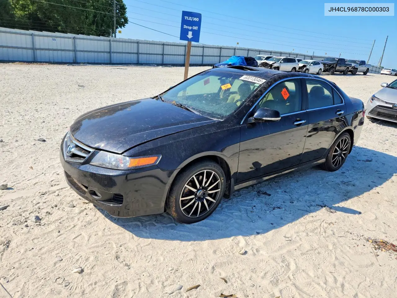 2008 Acura Tsx VIN: JH4CL96878C000303 Lot: 60013046