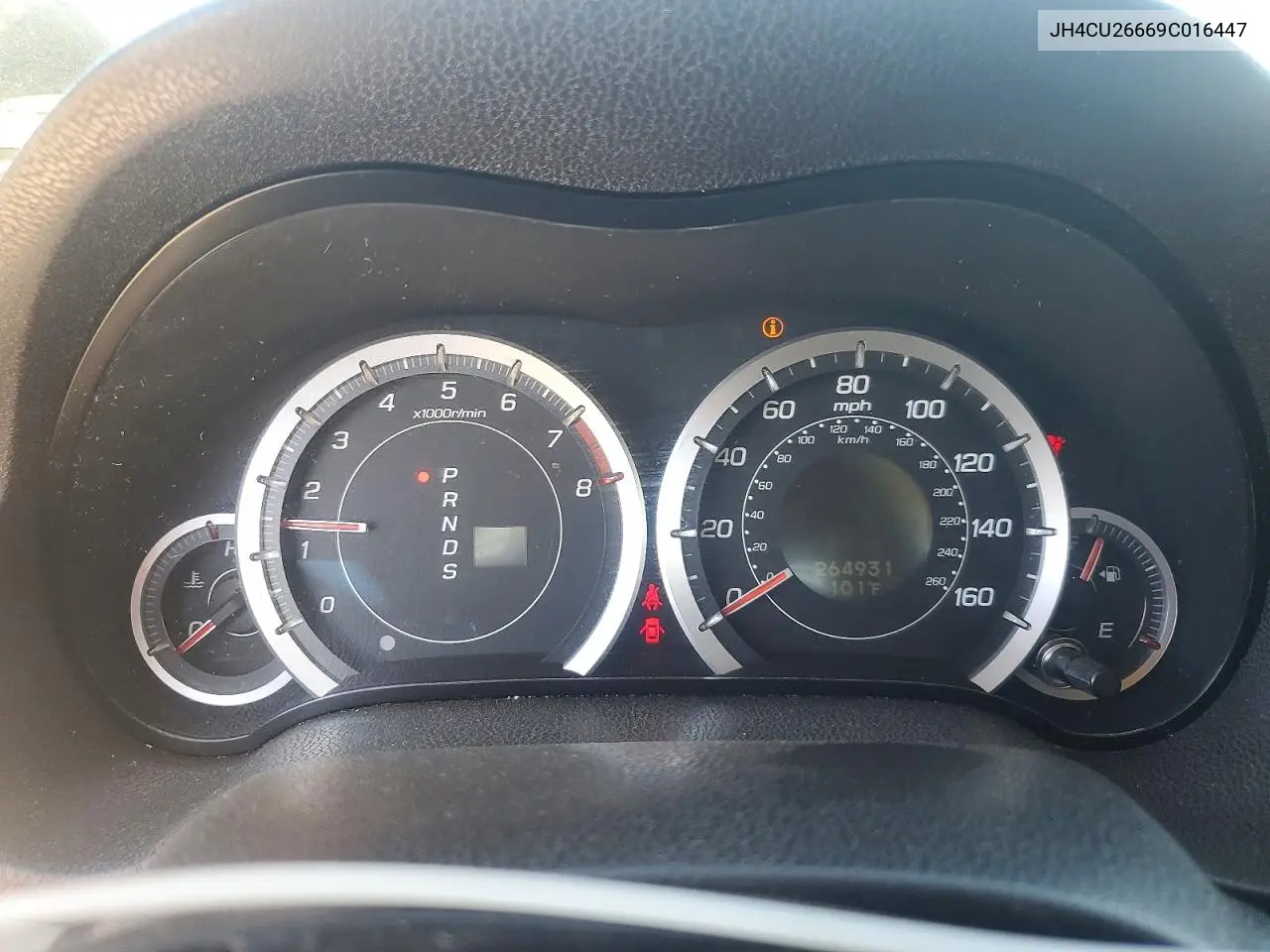 2009 Acura Tsx VIN: JH4CU26669C016447 Lot: 62112936