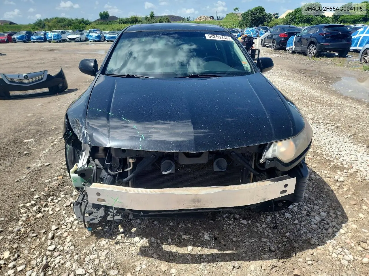 2010 Acura Tsx VIN: JH4CU2F65AC004116 Lot: 60865246