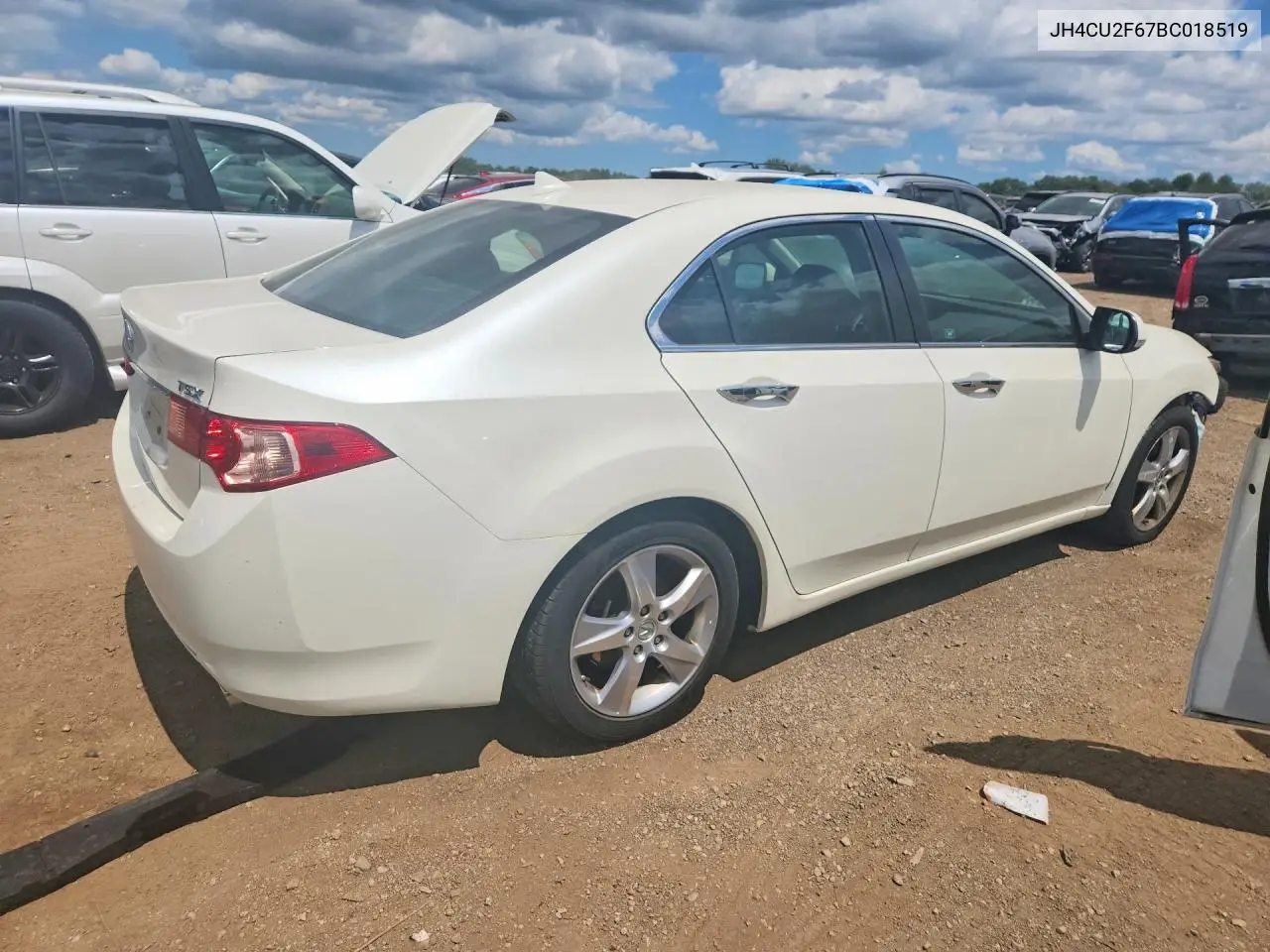 2011 Acura Tsx VIN: JH4CU2F67BC018519 Lot: 61961876