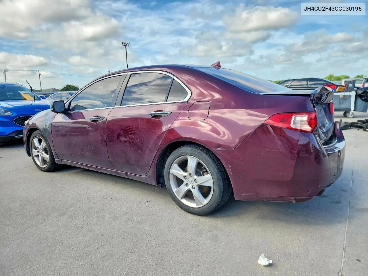 2012 Acura Tsx VIN: JH4CU2F43CC030196 Lot: 57001296