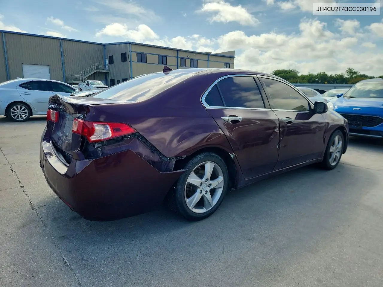 2012 Acura Tsx VIN: JH4CU2F43CC030196 Lot: 57001296