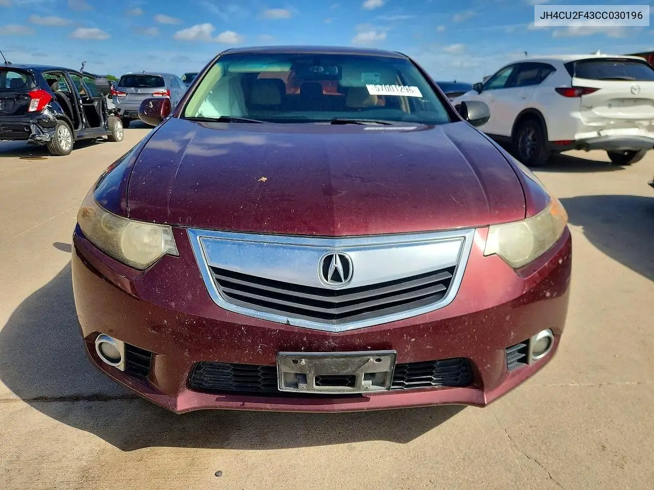 2012 Acura Tsx VIN: JH4CU2F43CC030196 Lot: 57001296