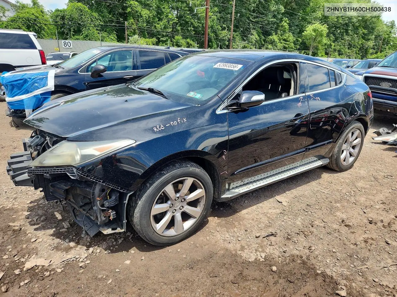 2012 Acura Zdx Advance VIN: 2HNYB1H60CH500438 Lot: 53993856