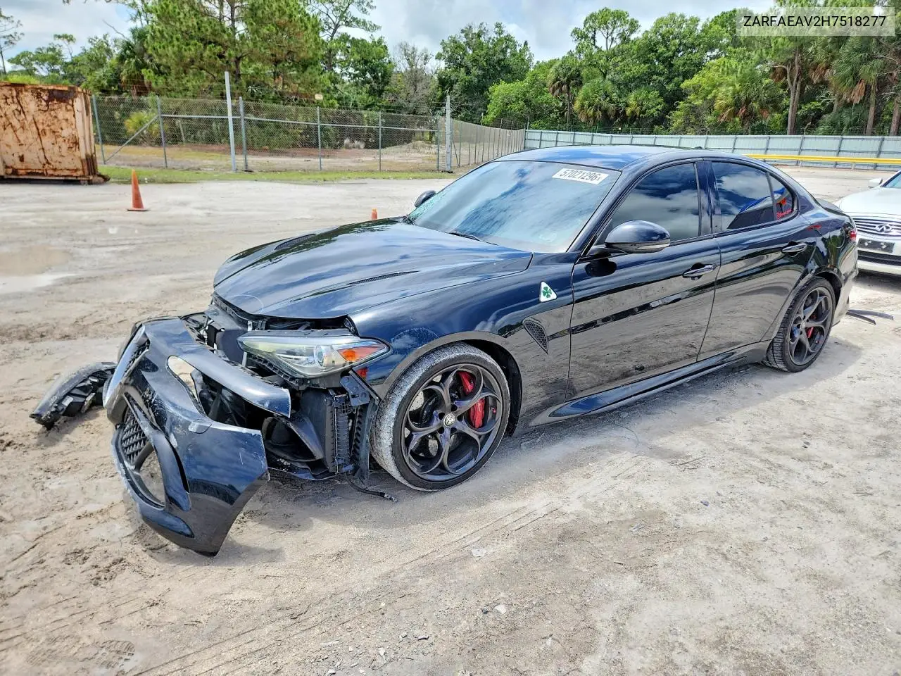 2017 Alfa Romeo Giulia Quadrifoglio VIN: ZARFAEAV2H7518277 Lot: 57021296