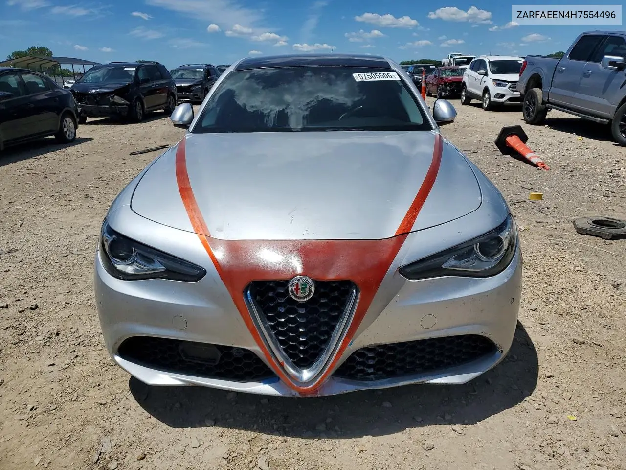 2017 Alfa Romeo Giulia Ti Q4 VIN: ZARFAEEN4H7554496 Lot: 57505506