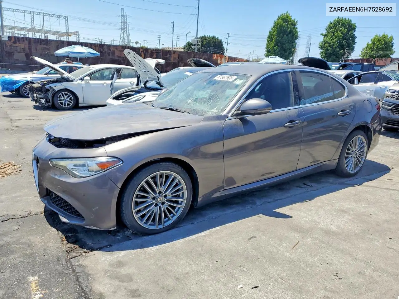 2017 Alfa Romeo Giulia Ti Q4 VIN: ZARFAEEN6H7528692 Lot: 57967686