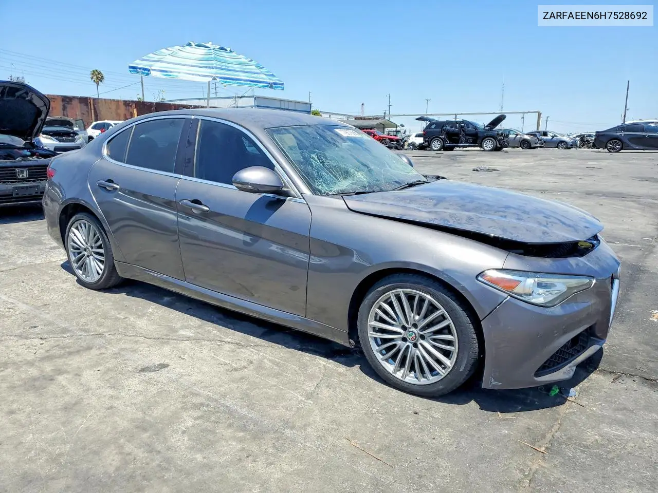 2017 Alfa Romeo Giulia Ti Q4 VIN: ZARFAEEN6H7528692 Lot: 57967686