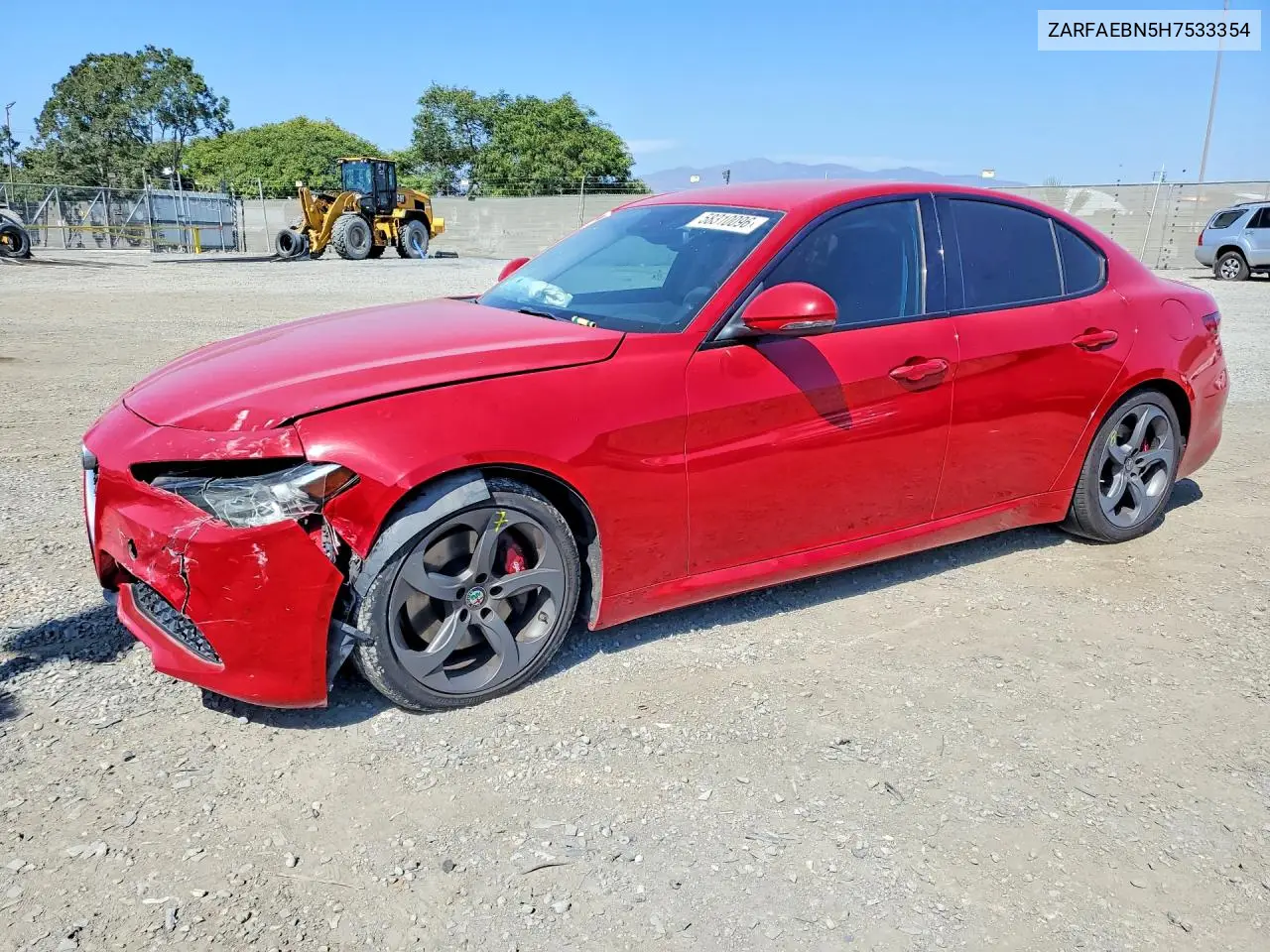 2017 Alfa Romeo Giulia VIN: ZARFAEBN5H7533354 Lot: 58310096