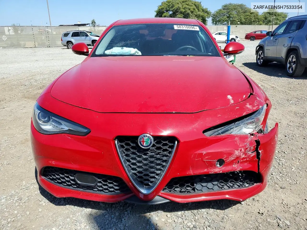 2017 Alfa Romeo Giulia VIN: ZARFAEBN5H7533354 Lot: 58310096