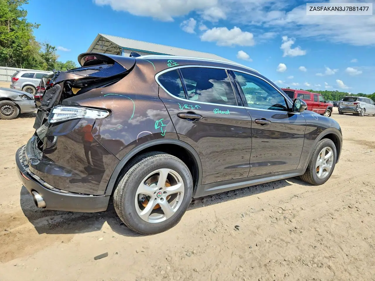2018 Alfa Romeo Stelvio VIN: ZASFAKAN3J7B81477 Lot: 56707206