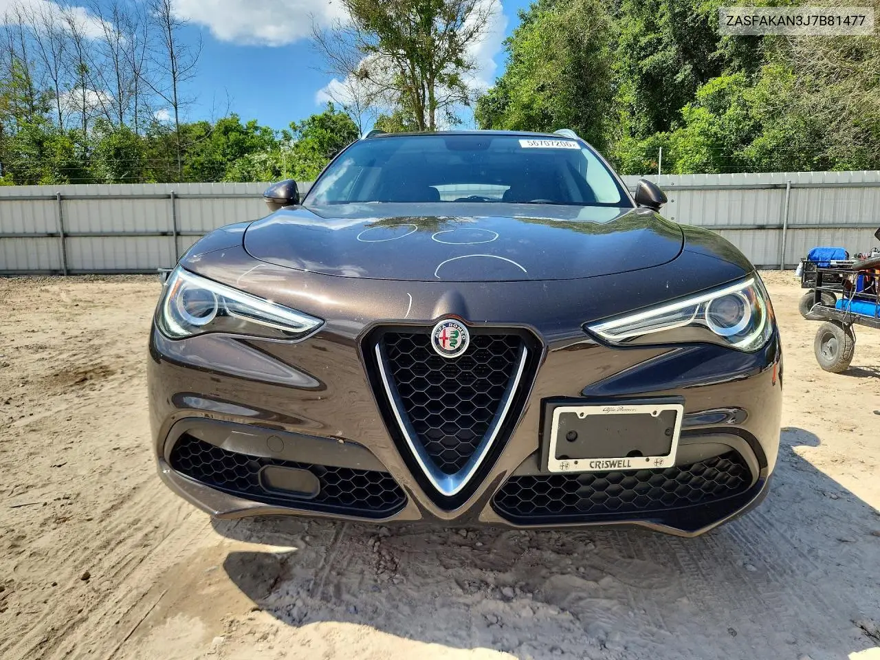 2018 Alfa Romeo Stelvio VIN: ZASFAKAN3J7B81477 Lot: 56707206