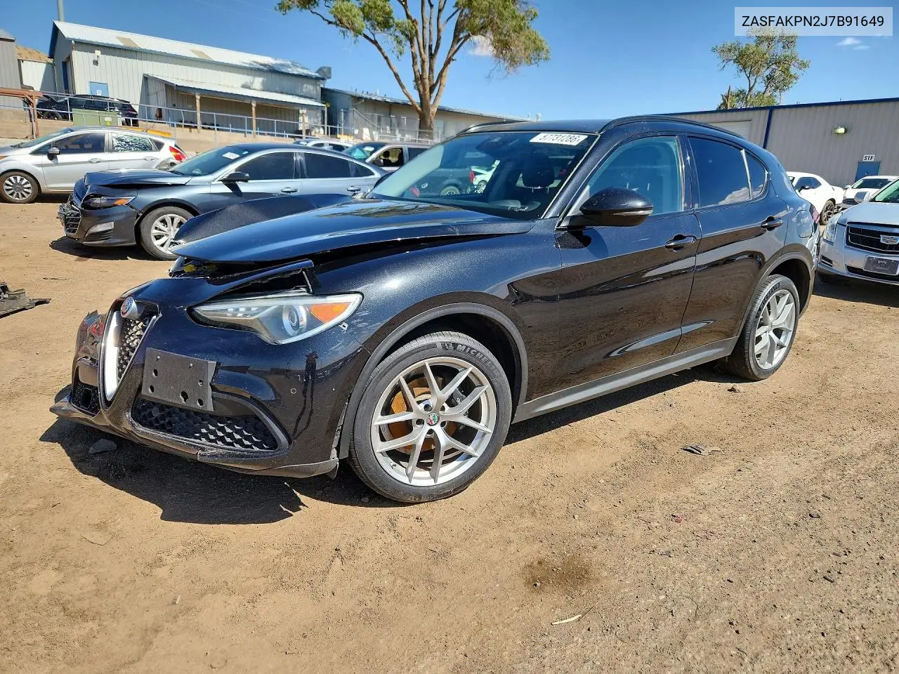 2018 Alfa Romeo Stelvio Sport VIN: ZASFAKPN2J7B91649 Lot: 57731286