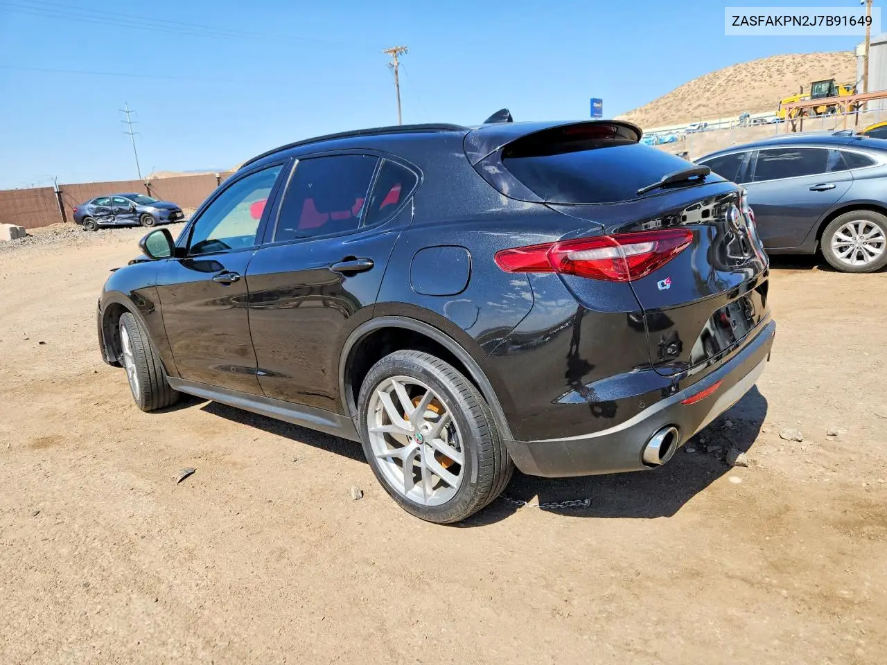 2018 Alfa Romeo Stelvio Sport VIN: ZASFAKPN2J7B91649 Lot: 57731286