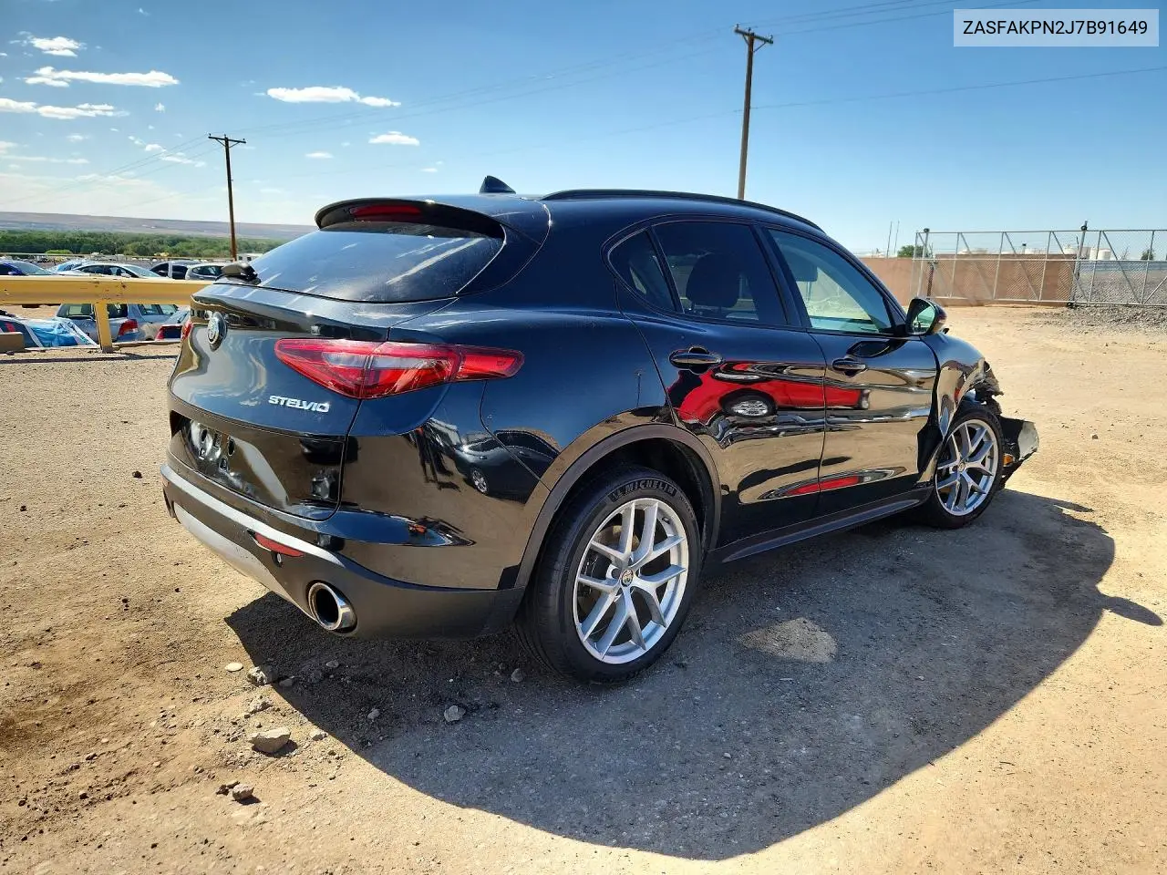 2018 Alfa Romeo Stelvio Sport VIN: ZASFAKPN2J7B91649 Lot: 57731286